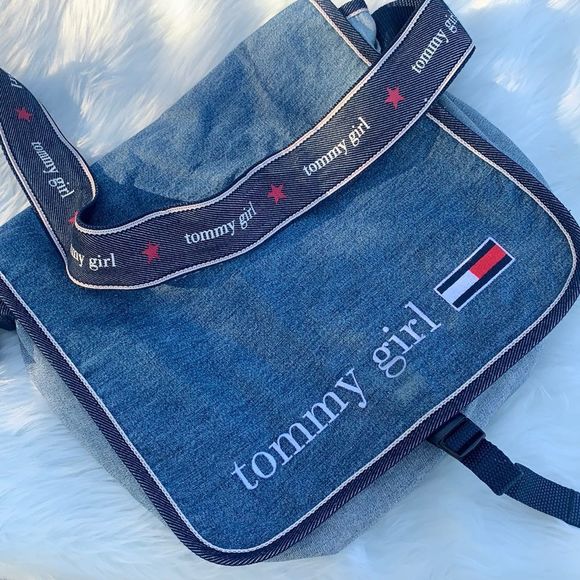 Vintage Handbags - Vintage Tommy girl denim jacket purse cross body Y2k 2000’s